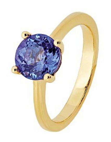 18k / 18ct gold Solitaire RING: 0.40ct AAA Tanzanite