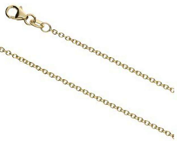 9k / 9ct gold BRACELET: 1.8mm wide Anchor, 18.5cm