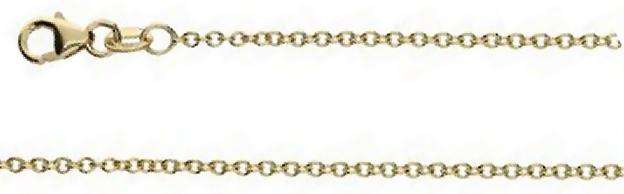 9k / 9ct gold BRACELET: 1.8mm wide Anchor, 18.5cm