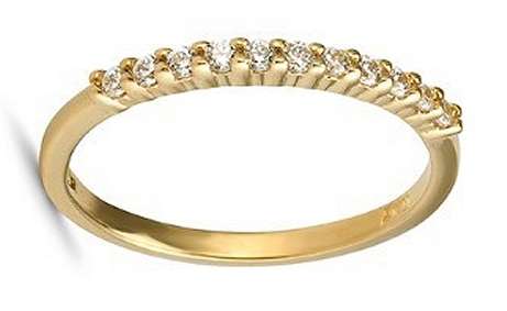 9k / 9ct gold Cz Eternity Band / Ring