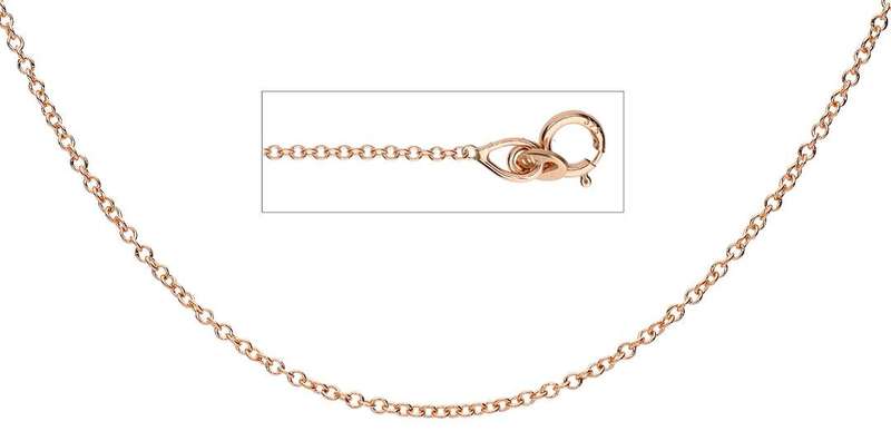 9k / 9ct rose gold CHAIN: 1.1mm wide Anchor, 45cm