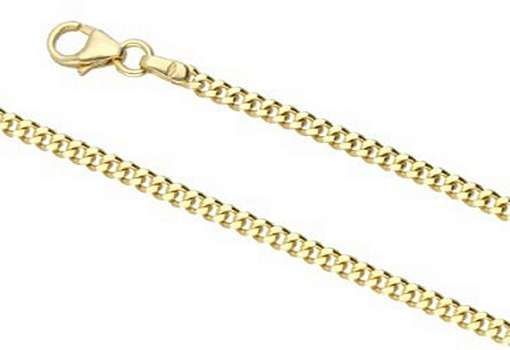9k / 9ct gold cut curb CHAIN: 2.45mm wide, 60cm