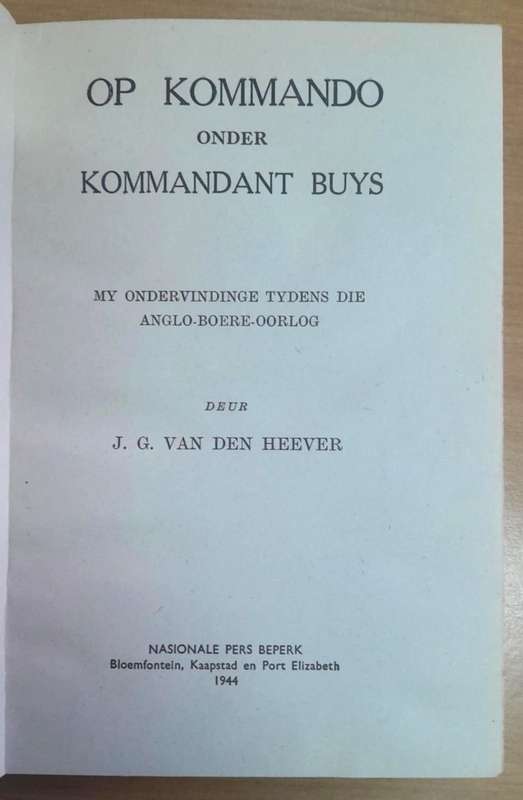 OP KOMMANDO ONDER KOMMANDANT BUYS