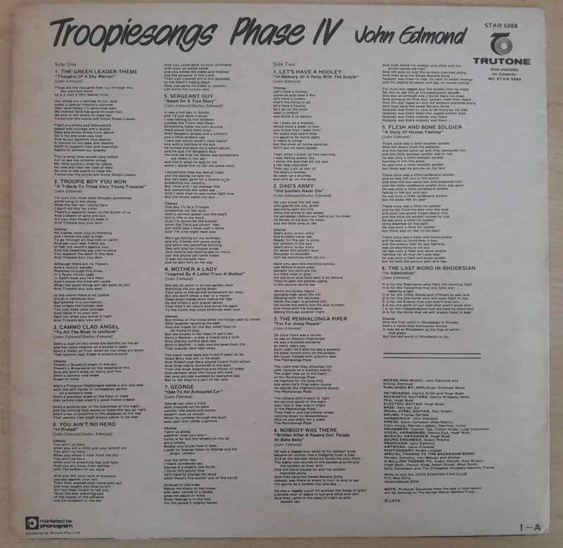 TROOPIESONGS PHASE IV John Edmond