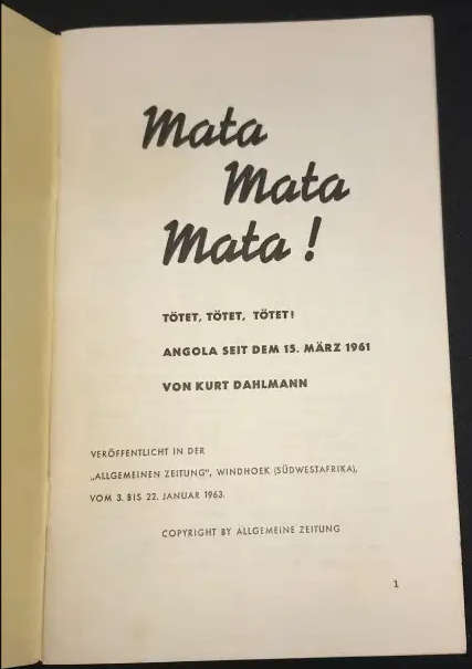 MATA MATA MATA! Tötet, Tötet, Tötet! **Angolan Massacre**