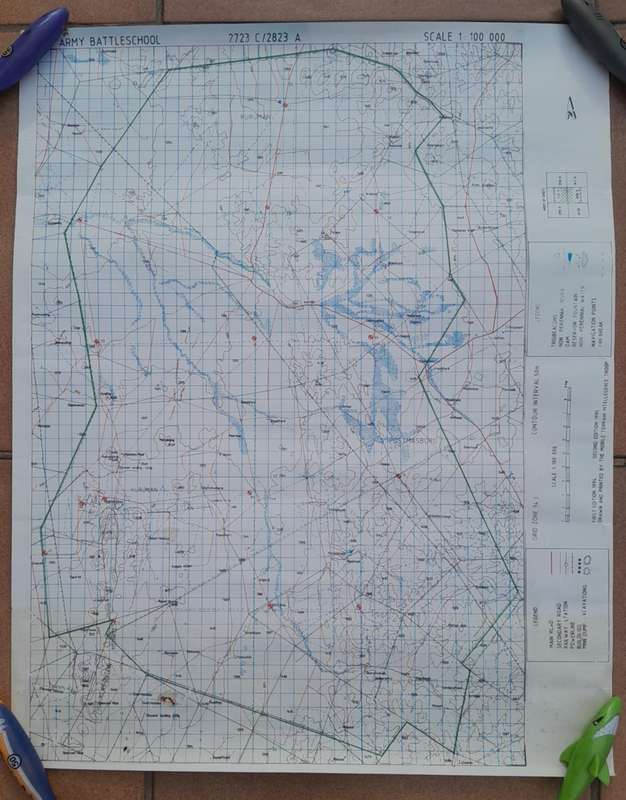 SADF ARMY BATTLESCHOOL MAP