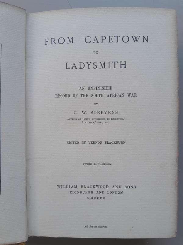 FROM CAPETOWN TO LADYSMITH