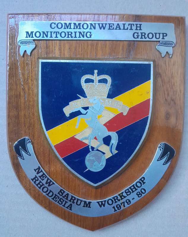 RHODESIA COMMONWEALTH MONITORING GROUP PLAQUE