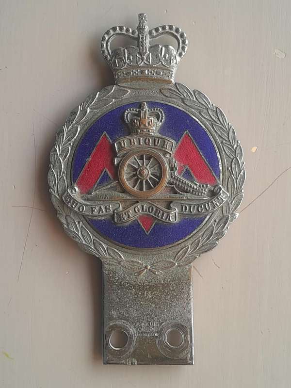 ARTILLERY VEHICLE PLAQUE