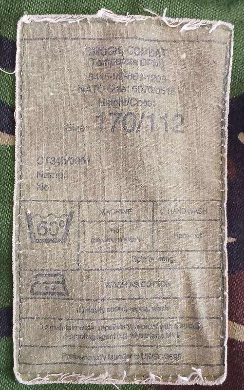 BRITISH ARMY DPM CAMO JACKET **XL**