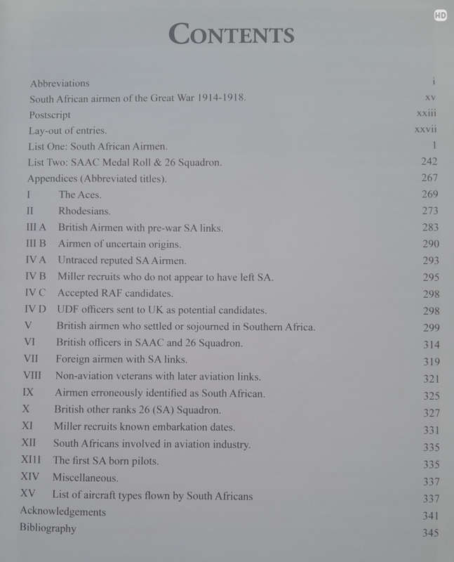 THE REGISTER OF SOUTHERN AFRICAN AIRMEN OF THE GREAT WAR 1914-1918