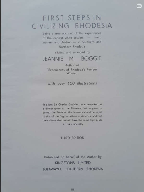 FIRST STEPS IN CIVILIZING RHODESIA