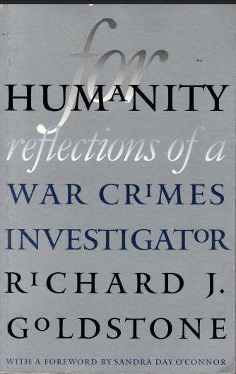 FOR HUMANITY Richard Goldstone **Signed**