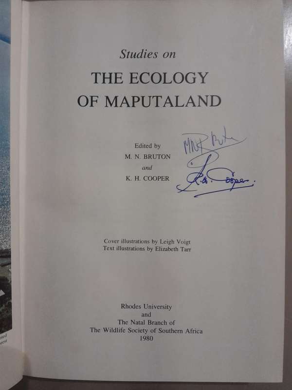 STUDIES ON THE ECOLOGY OF MAPUTALAND **Signed x 2**