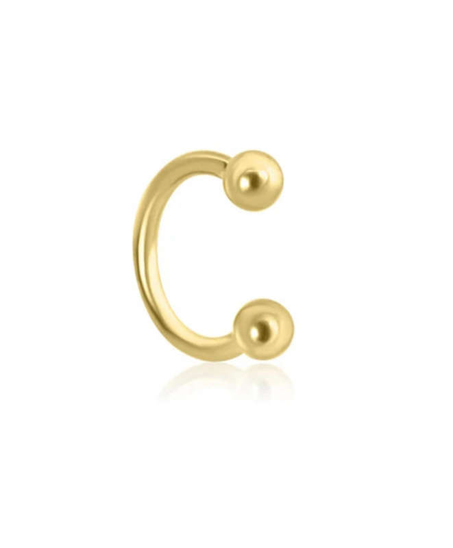Gold plated titanium circular barbell