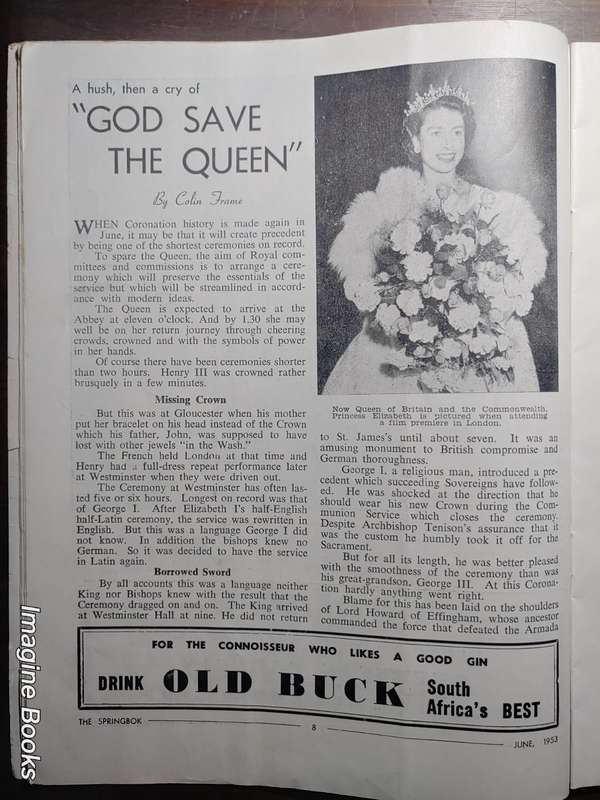 The Springbok - Official Organ of The S.A. Legion Of The B.E.S.L. - June 1953