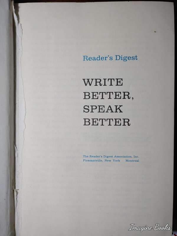 Write Better, Speak Better