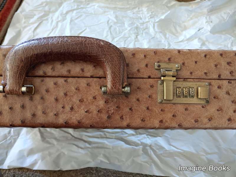 Genuine Ostrich Executive Briefcase - Excellent Condition