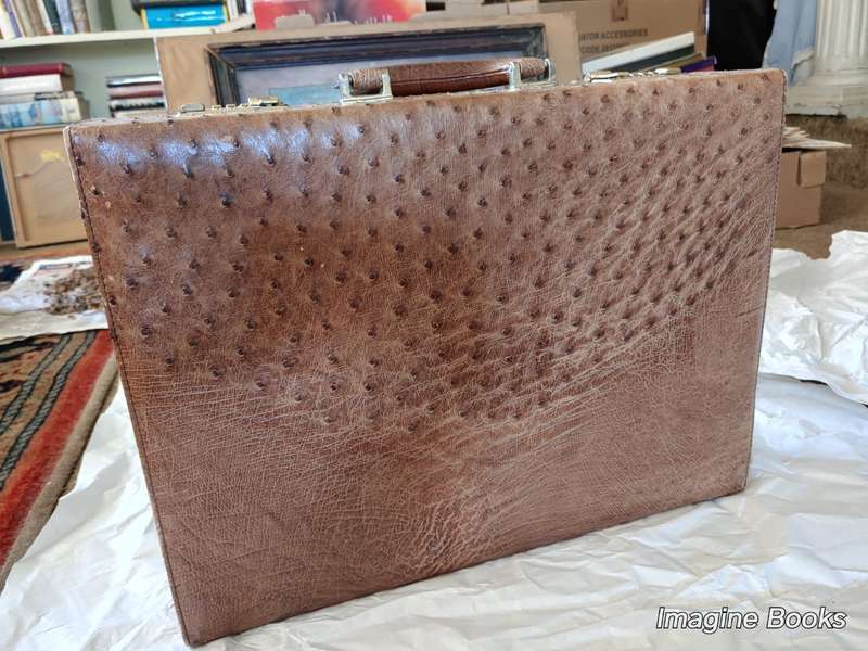 Genuine Ostrich Executive Briefcase - Excellent Condition