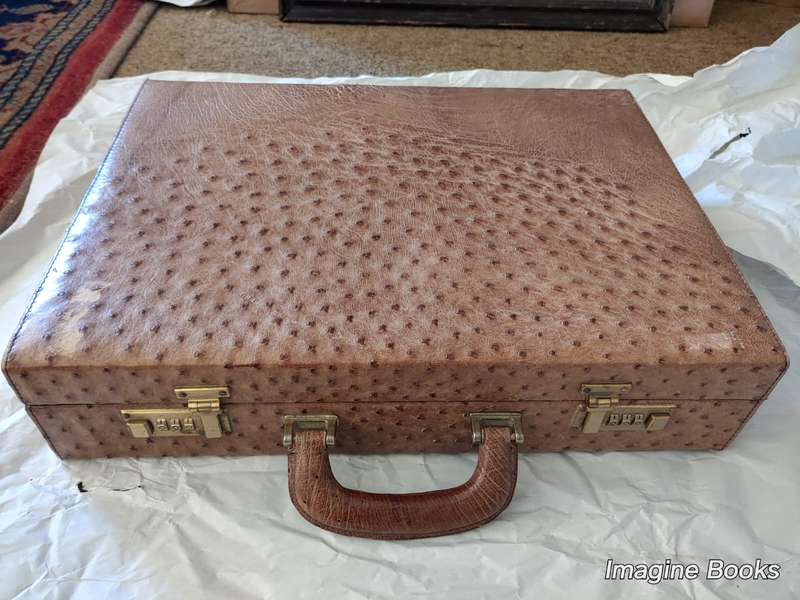 Genuine Ostrich Executive Briefcase - Excellent Condition