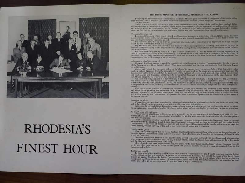 Rhodesia's Finest Hour - 11 November 1965 - Prime Ministerial Address