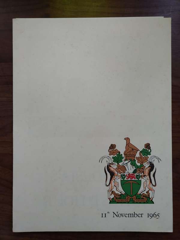 Rhodesia's Finest Hour - 11 November 1965 - Prime Ministerial Address