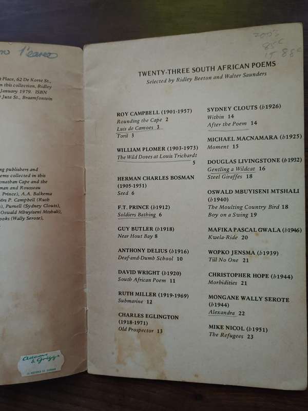 Twenty-Three South African Poems