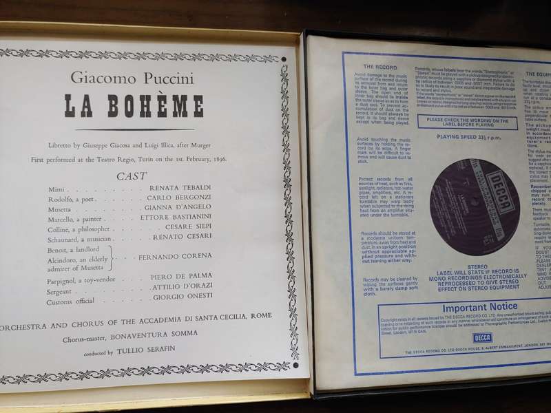 La Boheme - Puccini - 2 LP Box Set - DECCA
