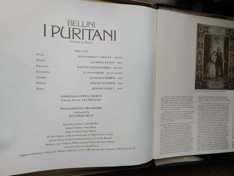 I Puritani - Bellini - LP Boxed Set - EMI