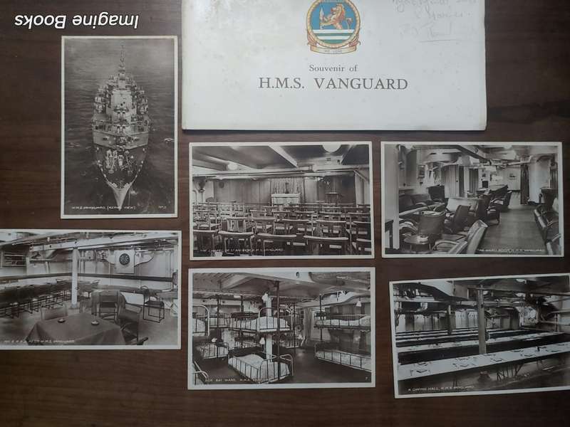 H.M.S. Vanguard - Pictorial Souvenir (with 6 postcards)