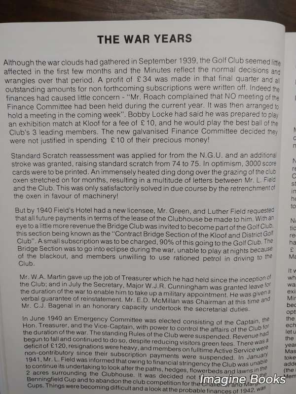 Kloof Country Club - An Historical Story
