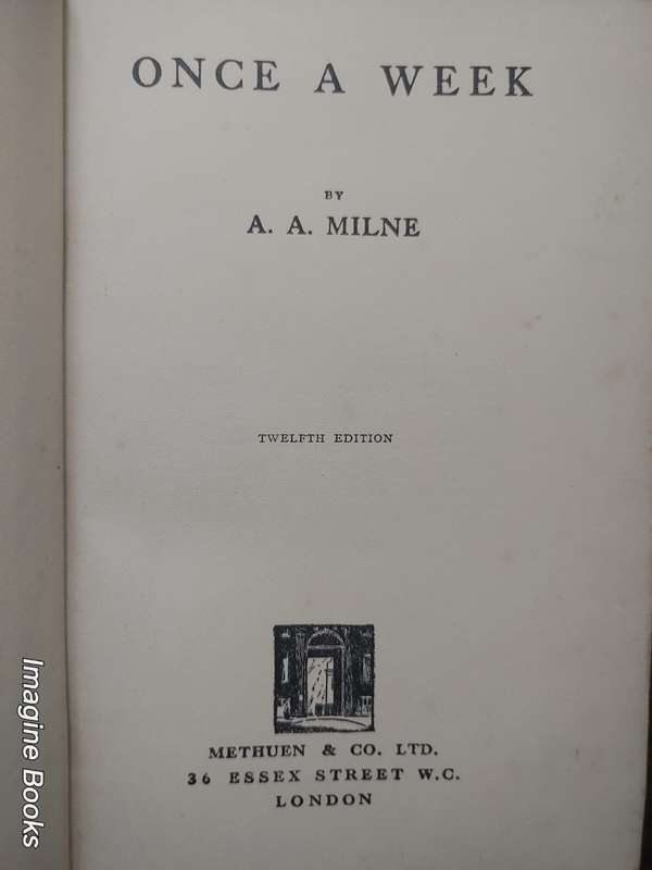 Once A Week - A. A. Milne