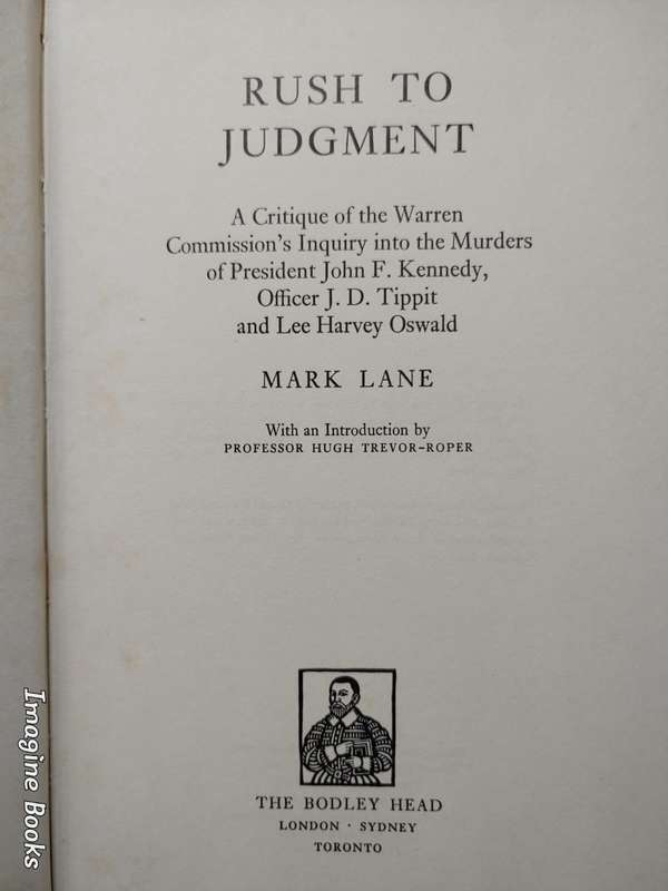 Rush To Judgement - Kennedy Assassination Enquiry - Mark Lane