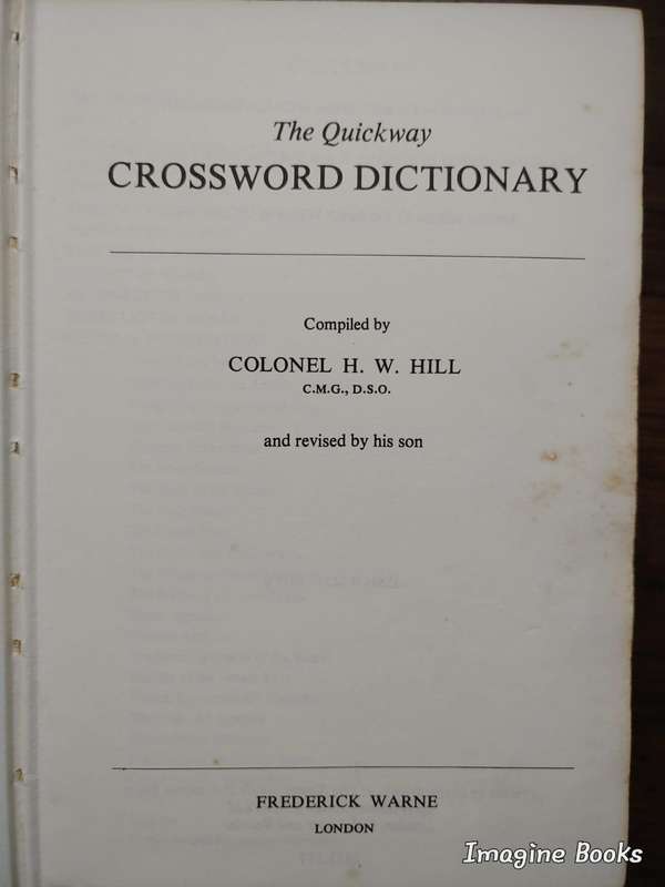 The Quickway Crossword Dictionary