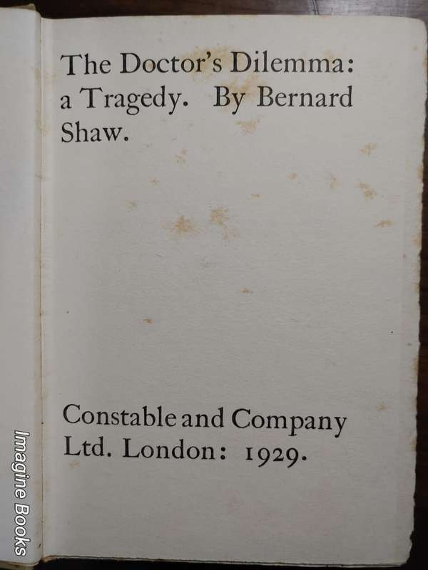 The Doctor's Dilemma - Bernard Shaw