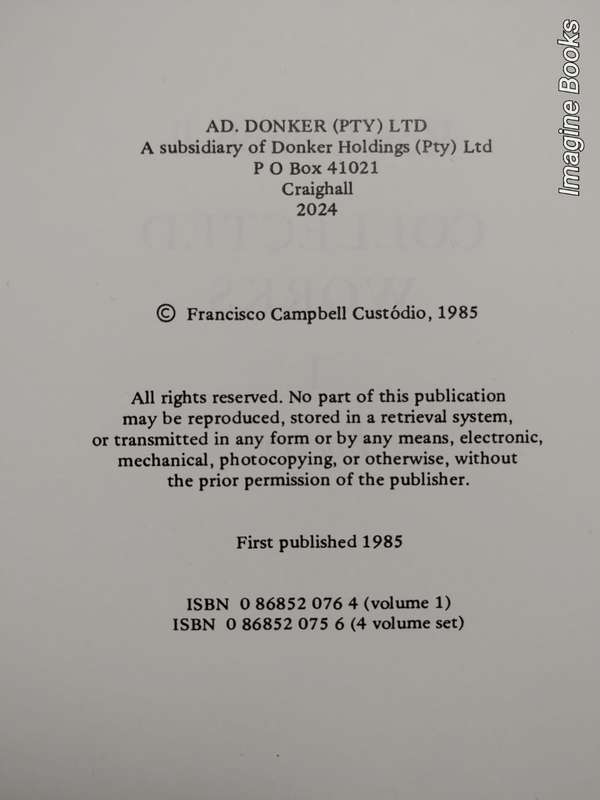 Roy Campbell - Collected Works - 4 Volume Set