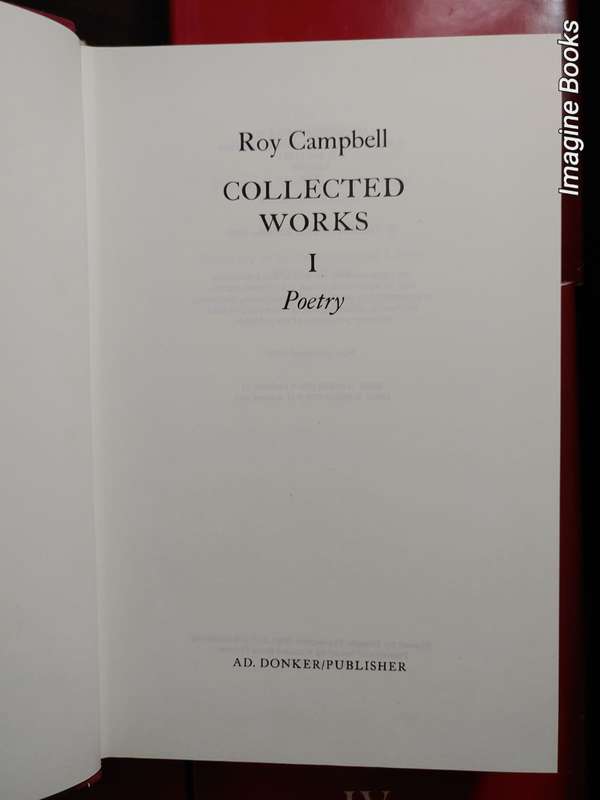 Roy Campbell - Collected Works - 4 Volume Set