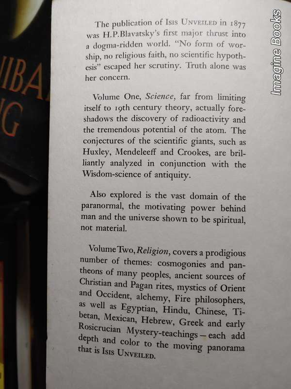 Isis Unveiled - Blavatsky - 2 Volume Set