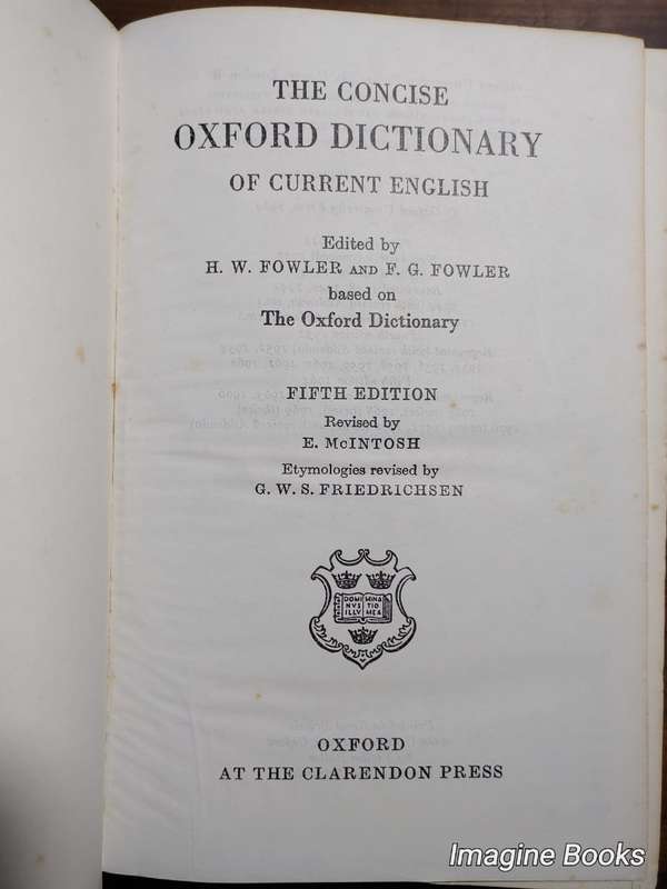 Concise Oxford Dictionary