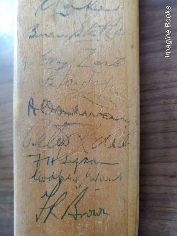 Gradidge Jackie McGlew SA/England Teams 1950s Signed Miniature Cricket Bat