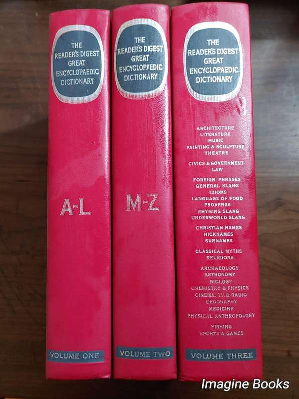 The Readers Digest Great Encyclopedic Dictionary - 3 Volume Set