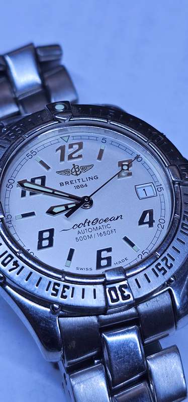 BREITLING A17350 Colt Ocean Date White Dial SS Automatic Men's Watch