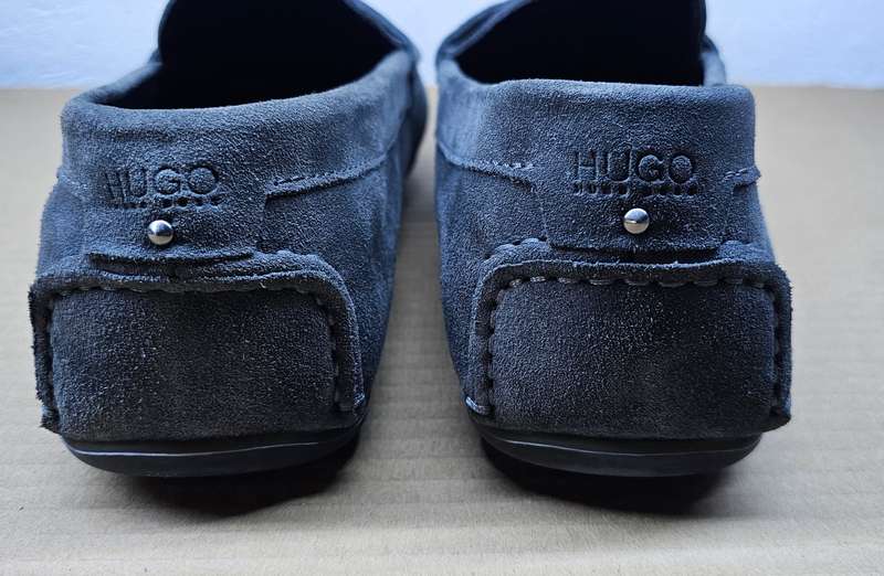 HUGO BOSS Men's Dandy Suede Moccasin Shoes - Dark Grey