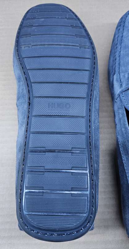 HUGO BOSS Men's Dandy Suede Moccasin Shoes - Dark Grey
