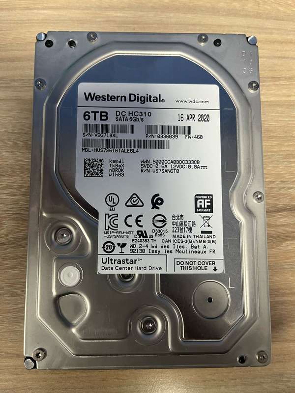 western digital 6tb dc hc310 sata