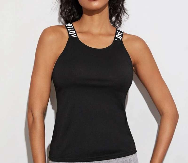 Tie back sports tank top size small
