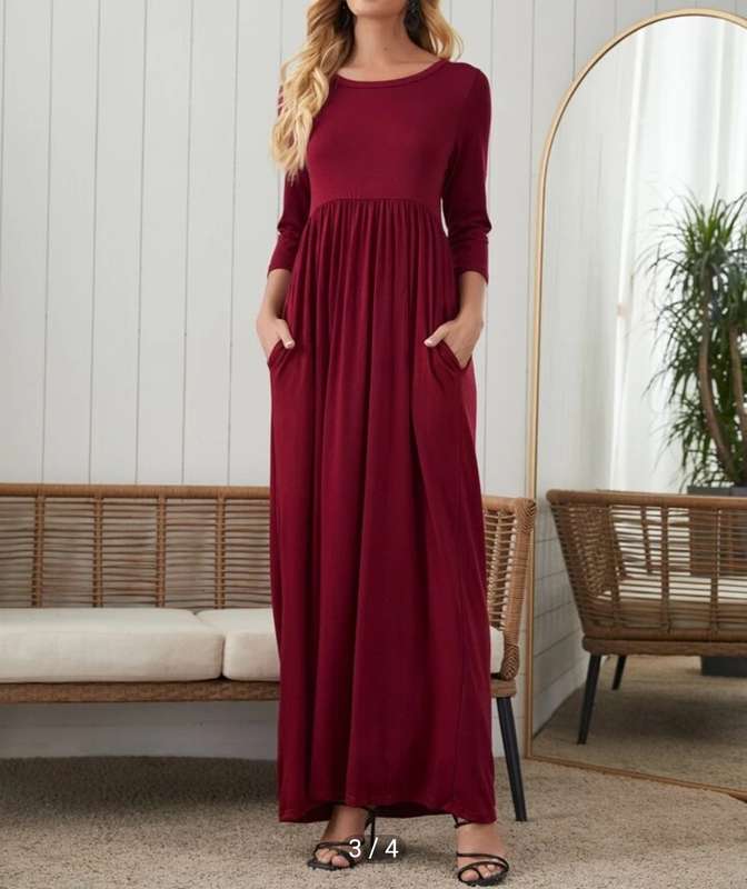 Stunning ankle length dress with pockets