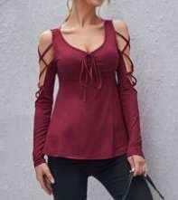Stunning Criss cross shoulder top