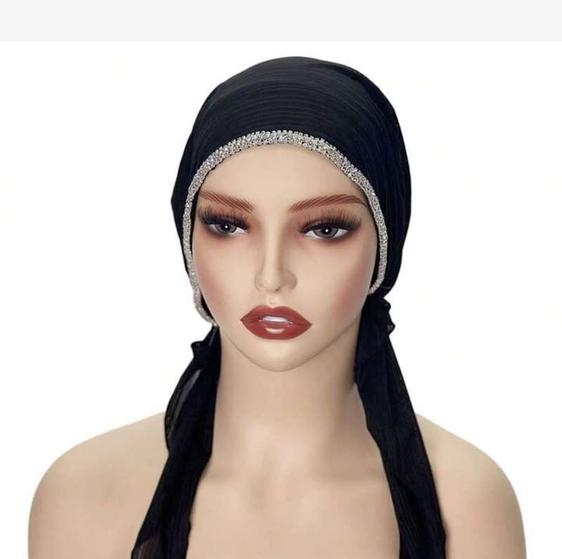 Women's rhinestone headscarf