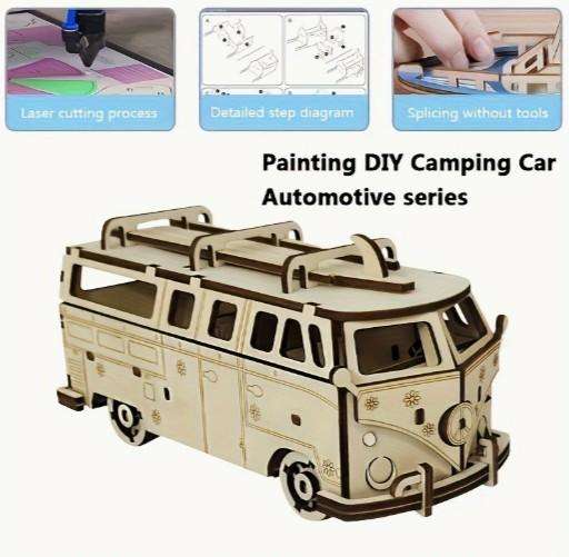 3D Wooden Puzzle Volkswagen Fleetline Wooden Car Model